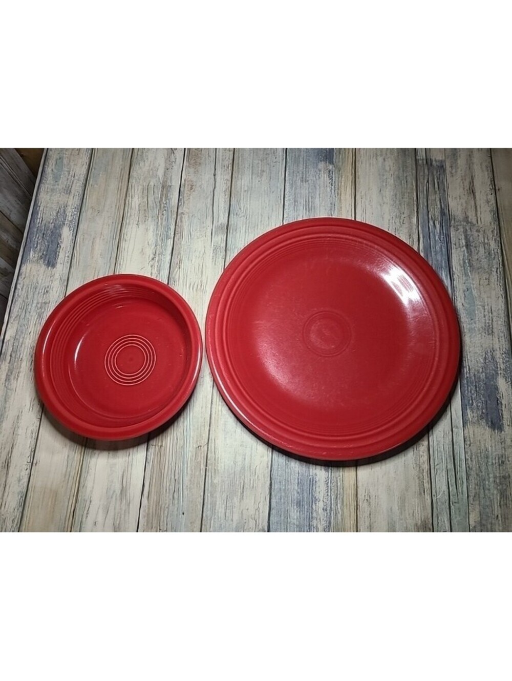 Fiesta Classic Rim Scarlett Dinner Plate & Cereal Bowl. Lead Free Plate.